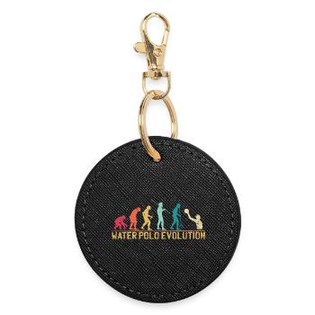 Conception de la progression du water-polo Evolution - Porte-clés rond - noir - Devant
