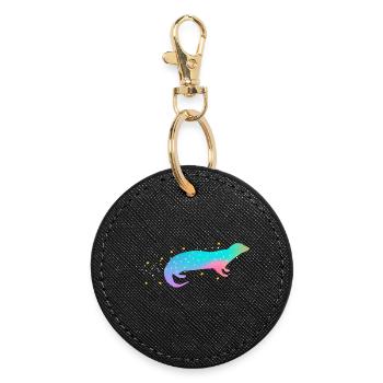 Dégradé de loutre de mer - Porte-clés rond - noir - Devant