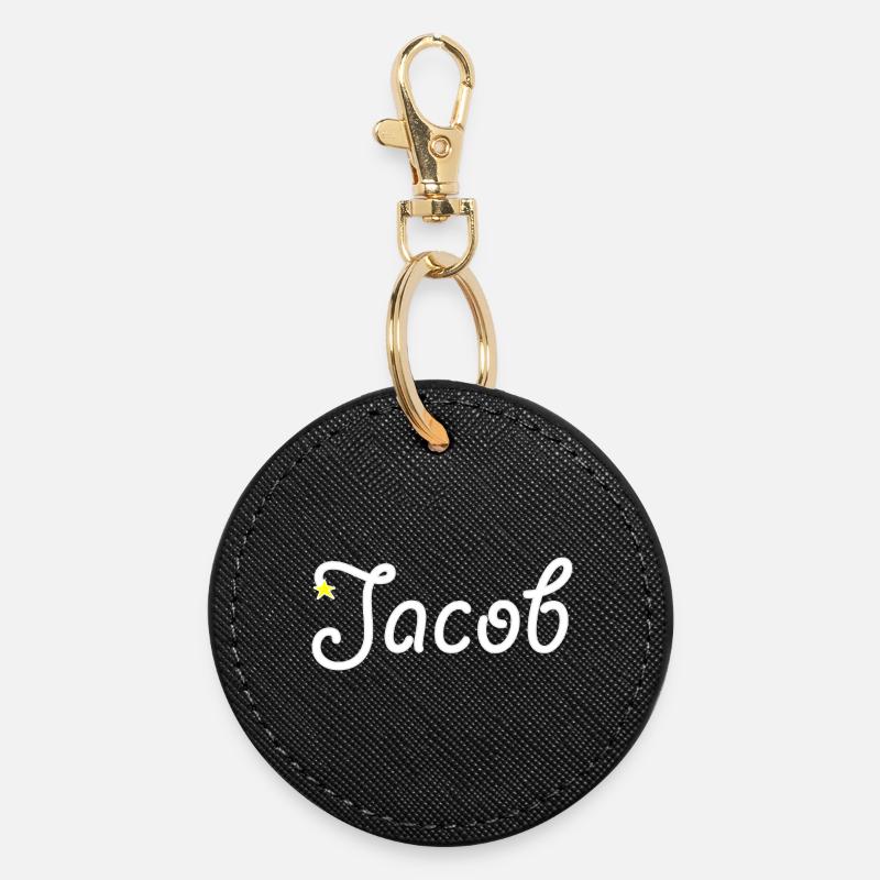 Jacob - Porte-clés rond - noir