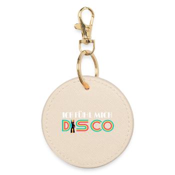 I FEEL DISCO, - Round Keyring - oyster - Front