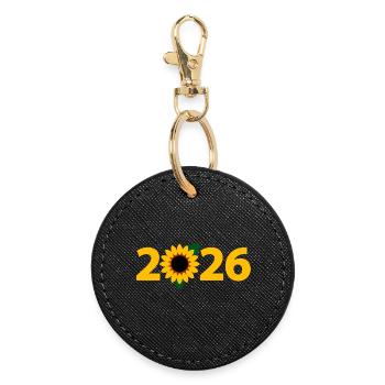 Gardener 2026, Gardening 2026, Florist 2026 - Round Keyring - black - Front
