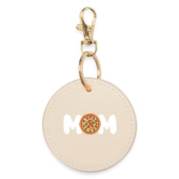 Maman Pizza Lover, cadeau de nourriture drôle pour elle - Porte-clés rond - huître - Devant