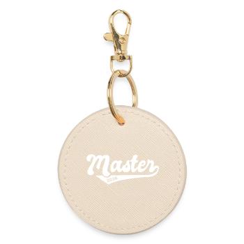 Master Abschluss Promotion Sponsion 2026 - Runder Schlüsselanhänger - Auster - Vorne