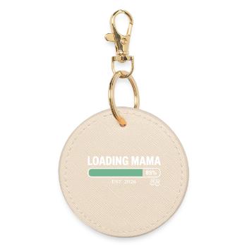 Loading Mama 2026 Schwangerschaft - Runder Schlüsselanhänger - Auster - Vorne