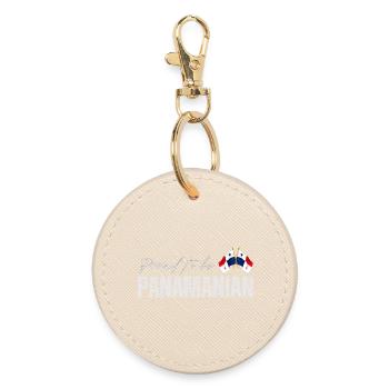 Proud Panamanian, I love Panama - Round Keyring - oyster - Front