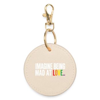 Imaginez être en colère contre Love LGBTQ Pride - Porte-clés rond - huître - Devant