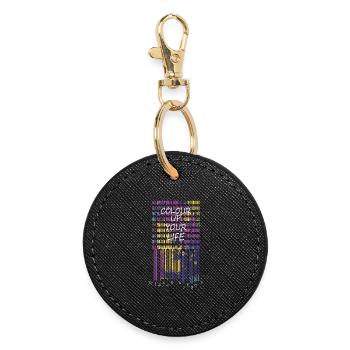 Bring color to your life - Round Keyring - black - Front