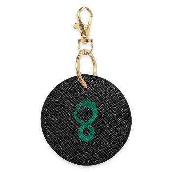 Green Infinite Dragon - Round Keyring - black - Front