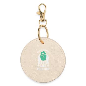 Step towards less pollution - Round Keyring - oyster - Front