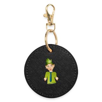 The Seppel or Seppl as a doll figure - Round Keyring - black - Front