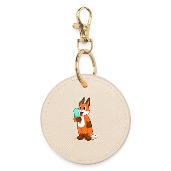Fox popsicles - Round Keyring - oyster - Front
