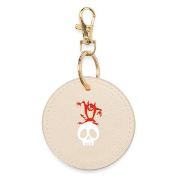 Skull and demon - Round Keyring - oyster - Front