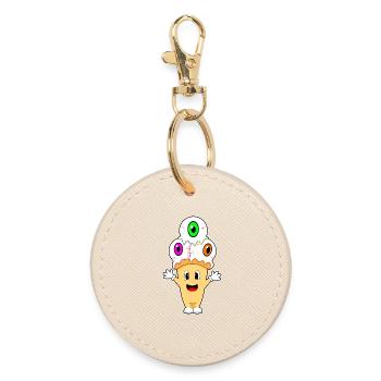 Cornet de glace Halloween - Porte-clés rond - huître - Devant