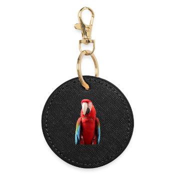 Parrots T-shirt Gift - Round Keyring - black - Front