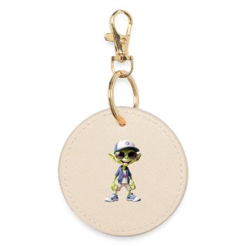 Adolescent extraterrestre cool - Porte-clés rond - huître - Devant