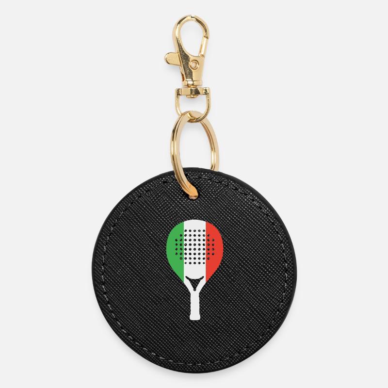 Padel-Italia - Porte-clés rond - noir