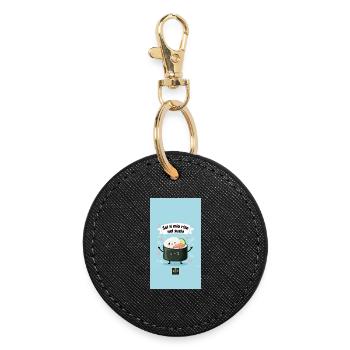 Tasty Threads Sushi - Round Keyring - black - Front
