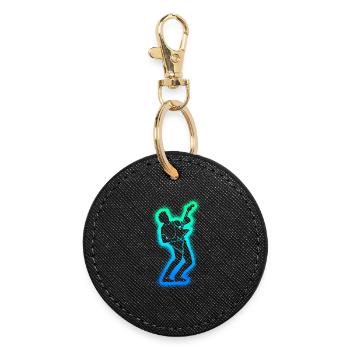 Guitarist Guitar Player Kids Men's Guitar - Round Keyring - black - Front