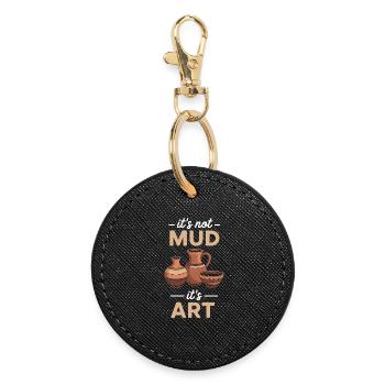 Pottery Pottery Studio Pottery Love - Round Keyring - black - Front