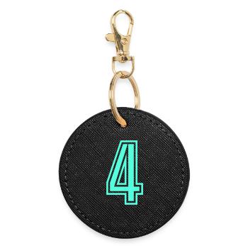 4 - Porte-clés rond - noir - Devant