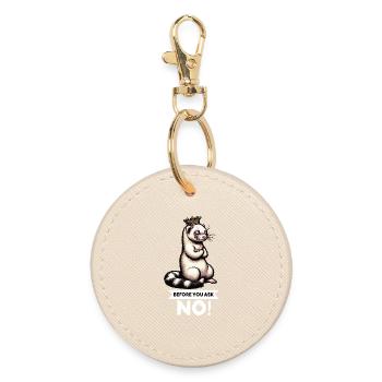 Avant de demander à Ferret Furet Propriétaire de Furet Rodent - Porte-clés rond - huître - Devant