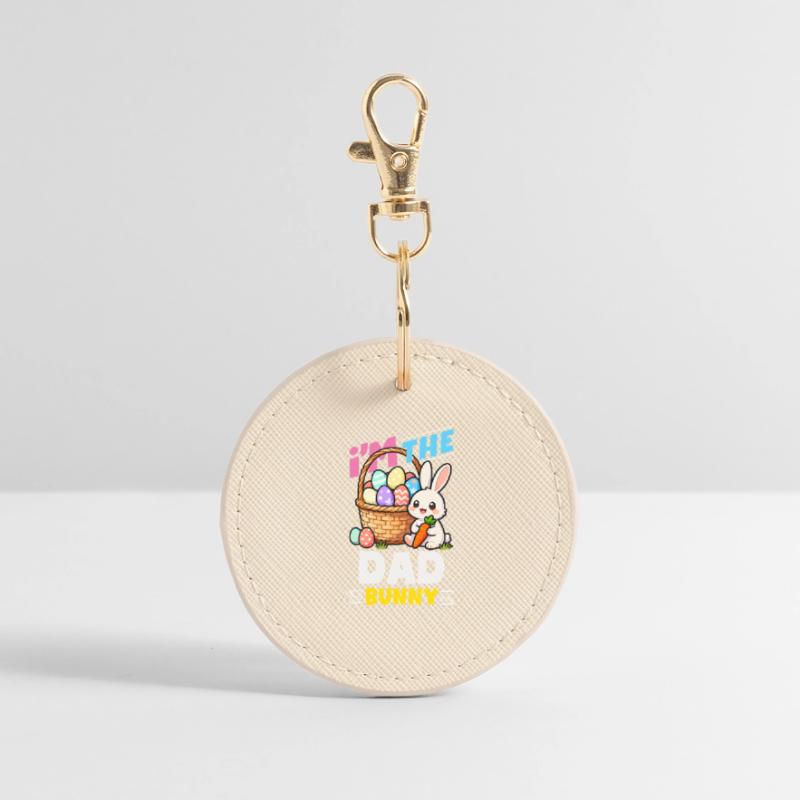 Happy Easter Sweet Easter Bunny Egg Hunt Easter Eggs Round Keyring