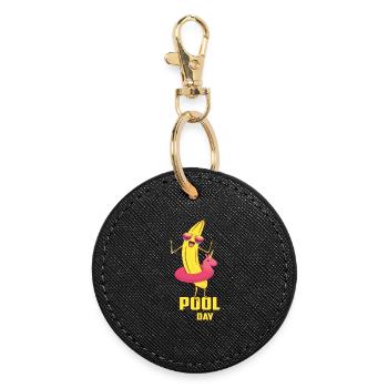 Banane Cool Pool - Porte-clés rond - noir - Devant