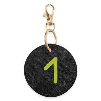 1 numéro un Zah grünl anniversaire - Porte-clés rond - noir - Devant