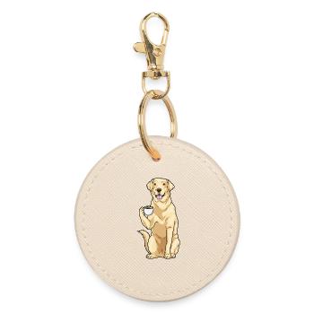 Tasse de café du Labrador - Porte-clés rond - huître - Devant