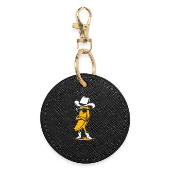 Cowboy Banana with Attitude - Round Keyring - black - Front