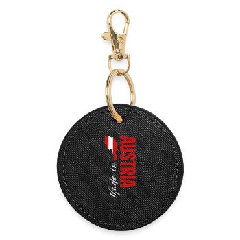 Fabriqué en Autriche, design vertical - Porte-clés rond - noir - Devant
