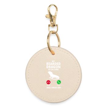 Appel du dragon barbu - Porte-clés rond - huître - Devant
