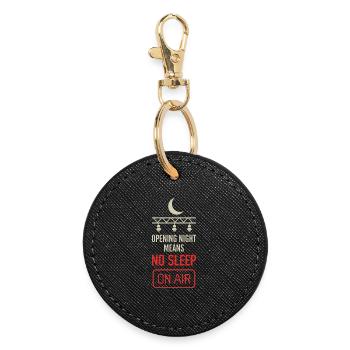 Theatre Technology Crew Stage Technician Sound - Round Keyring - black - Front