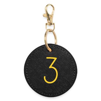 3 - Porte-clés rond - noir - Devant