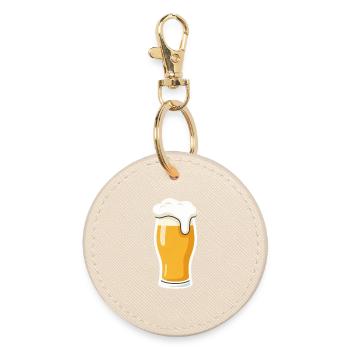 Beer Beer Glass Father's Day Gift Dad - Round Keyring - oyster - Front