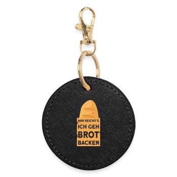 BOULANGER, J’EN AI ASSEZ, JE VAIS FAIRE DU PAIN - Porte-clés rond - noir - Devant