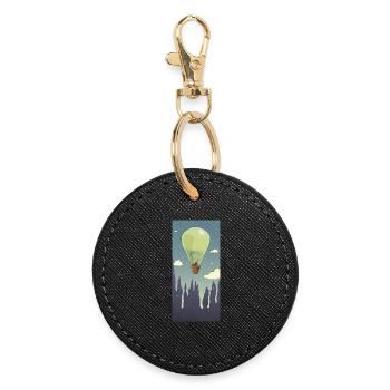 Balloon bulb - Round Keyring - black - Front