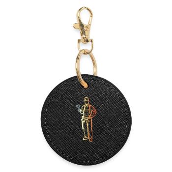 Oldschool Plumber - Round Keyring - black - Front