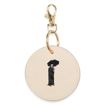 Vampire Halloween Umbrella - Round Keyring - oyster - Front