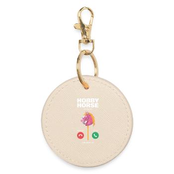 Hobby Horse is calling you - Round Keyring - oyster - Front
