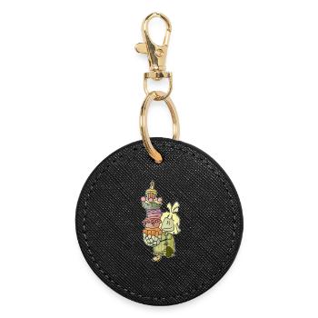 Mael - the cake insert! / - Round Keyring - black - Front