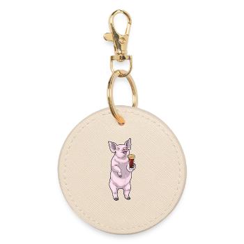 Bière de porc - Porte-clés rond - huître - Devant