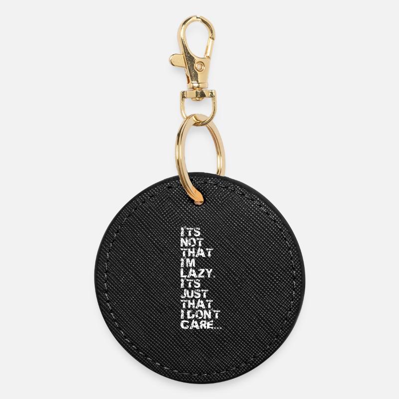 I'm not Lazy v2 - Round Keyring - black