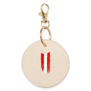 Austria Austria Flag Flag - Round Keyring - oyster - Front