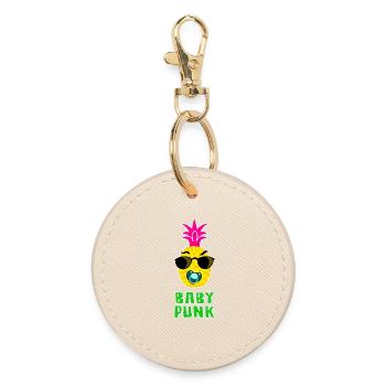 Baby Punk Pineapple cool - Round Keyring - oyster - Front