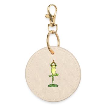 Gymnastique de fitness Yoga Grenouille - Porte-clés rond - huître - Devant