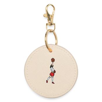 Croquis de fille de pom-pom girl - Porte-clés rond - huître - Devant