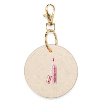 Brillant à lèvres à effet pailleté - Porte-clés rond - huître - Devant