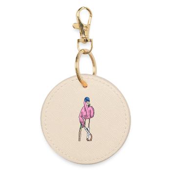 Flamingo Cricket Batte de cricket - Porte-clés rond - huître - Devant