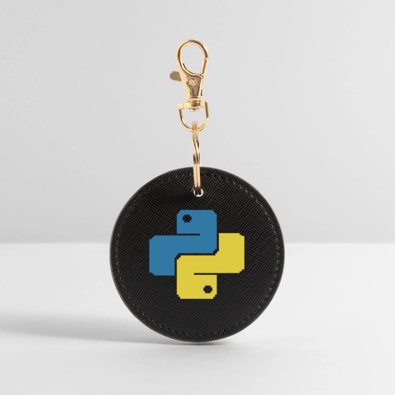 Python Pixelart Runder Schlüsselanhänger